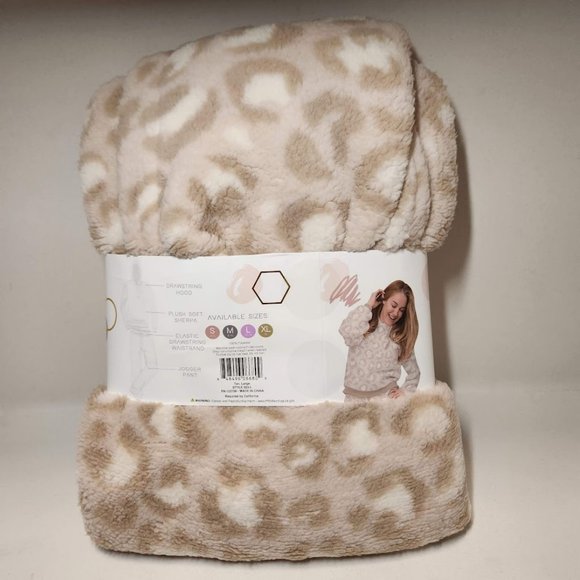 NEW Women's Pajama Gift Set PJs pajamas 2 Piece Hoodie hooded Size Large - Picture 6 of 16